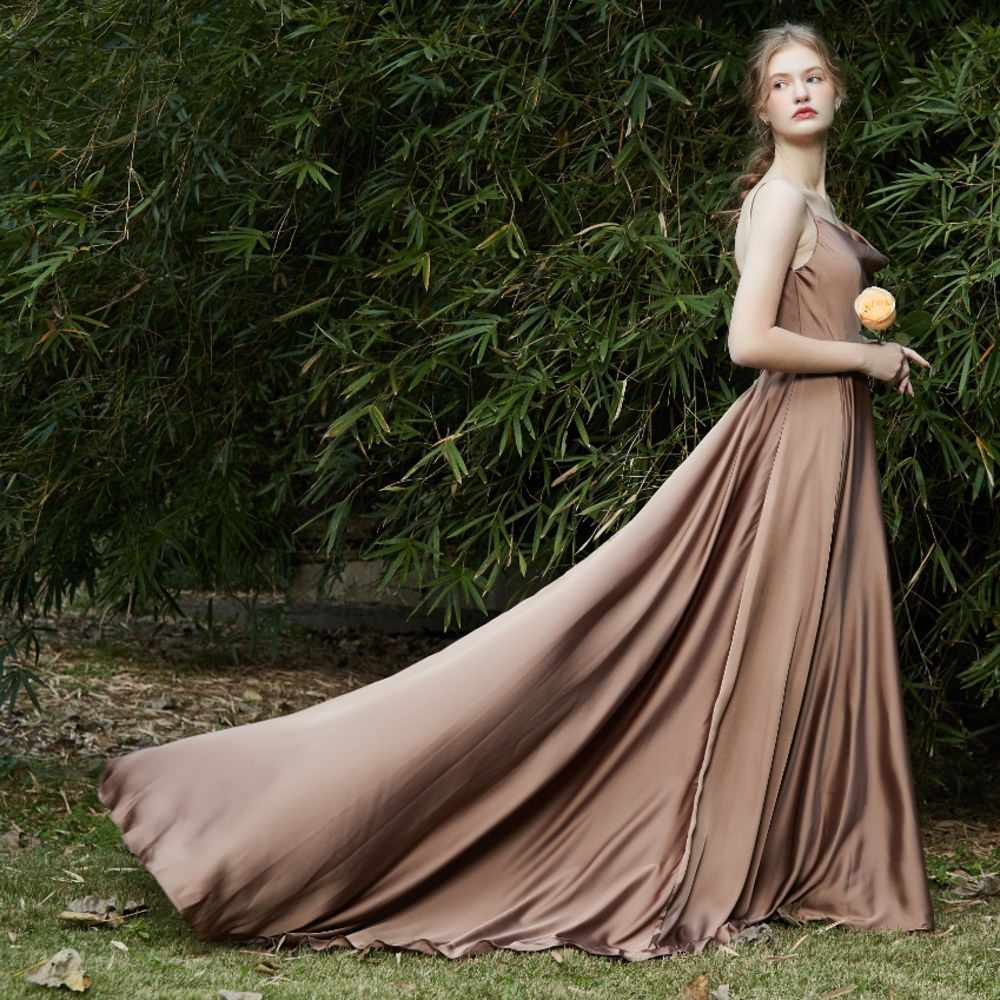 ドレスプロダクション　シフォンサテン キャミソールドレス（W215） シフォンサテン キャミソールドレス（W215）