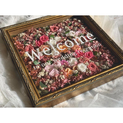 ウェルカムボード縦30cm x 横30cm 30角 【結婚式 ウェルカムボード オーダーメイド】