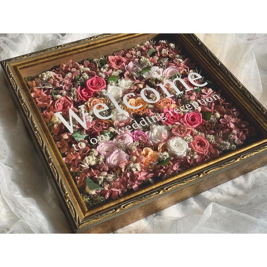 ウェルカムボード縦30cm x 横30cm 30角 【結婚式 ウェルカムボード オーダーメイド】