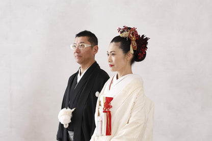 冠鶴祥:着付け1点(お引上げ込) 【結婚式 和装 白無垢 レンタル】