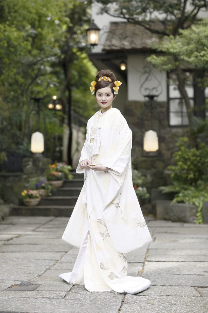 冠鶴祥:着付け1点(お引上げ込) 【結婚式 和装 白無垢 レンタル】