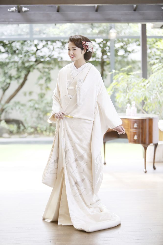 鶴珀:着付け1点(お引上げ込) 【結婚式 和装 白無垢 レンタル】