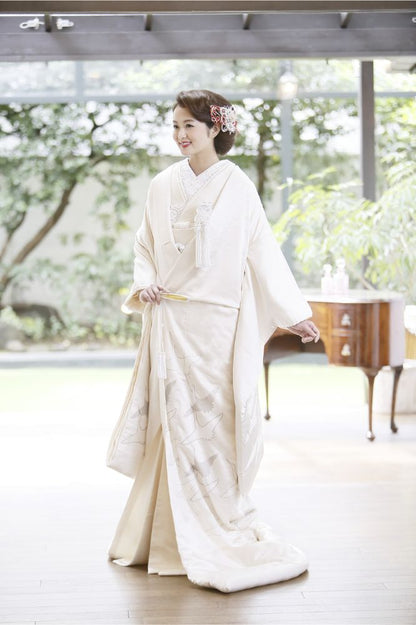 鶴珀:着付け1点(お引上げ込) 【結婚式 和装 白無垢 レンタル】
