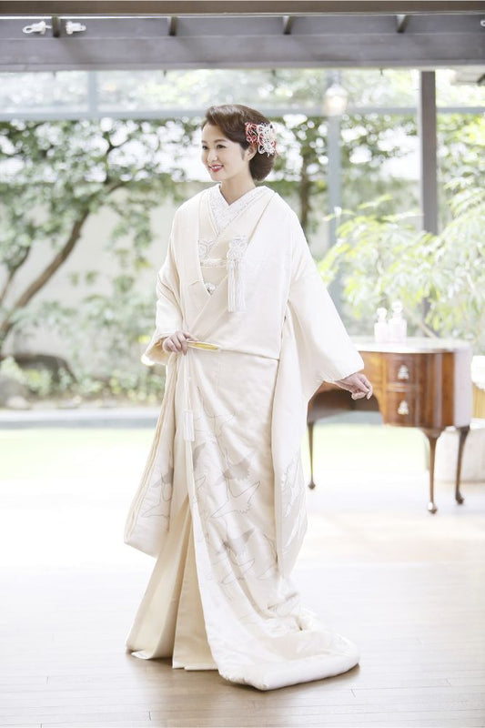 鶴珀:着付け1点(お引上げ込) 【結婚式 和装 白無垢 レンタル】