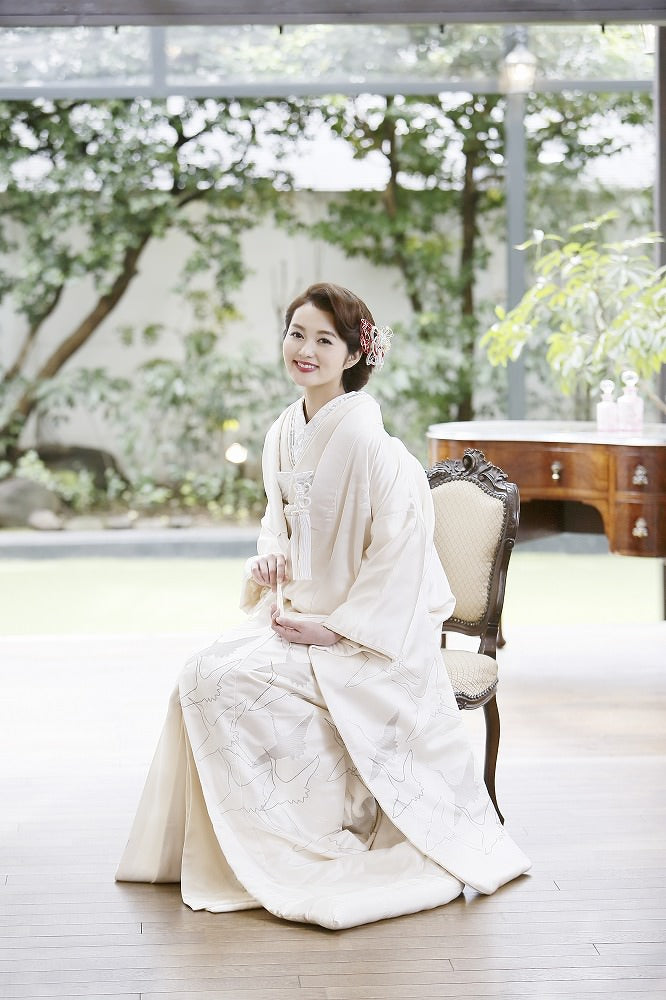 鶴珀:着付け1点(お引上げ込) 【結婚式 和装 白無垢 レンタル】