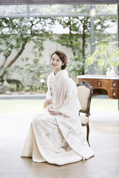 鶴珀:着付け1点(お引上げ込) 【結婚式 和装 白無垢 レンタル】