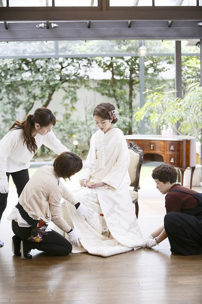 鶴珀:着付け1点(お引上げ込) 【結婚式 和装 白無垢 レンタル】