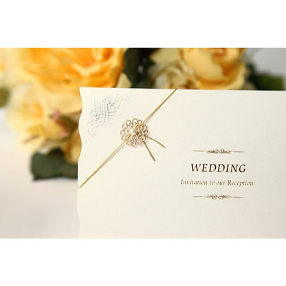 招待状セット ウェディングチャーム ホワイト フラワーチャーム【結婚式 ペーパー 招待状】