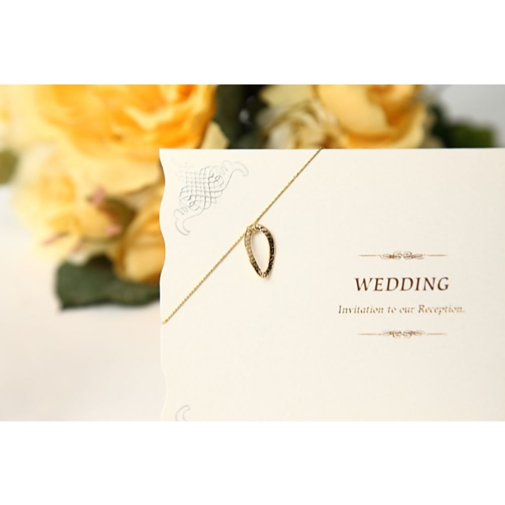 招待状セット ウェディングチャーム ホワイト フラワーチャーム【結婚式 ペーパー 招待状】