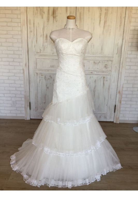 【SALE】白ドレス スレンダーライン 【販売衣装】