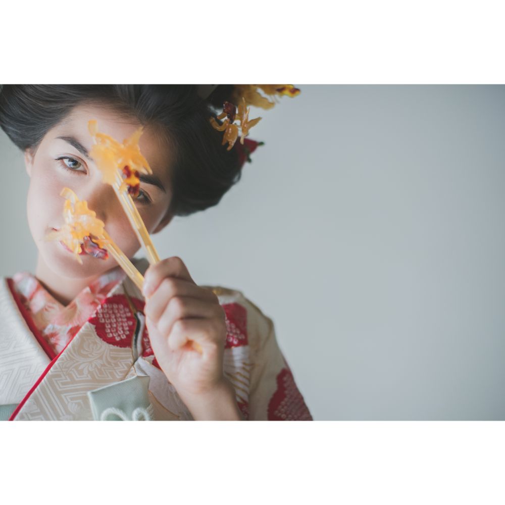 白地疋田古典鶴 【結婚式 和装 引き振袖 レンタル】