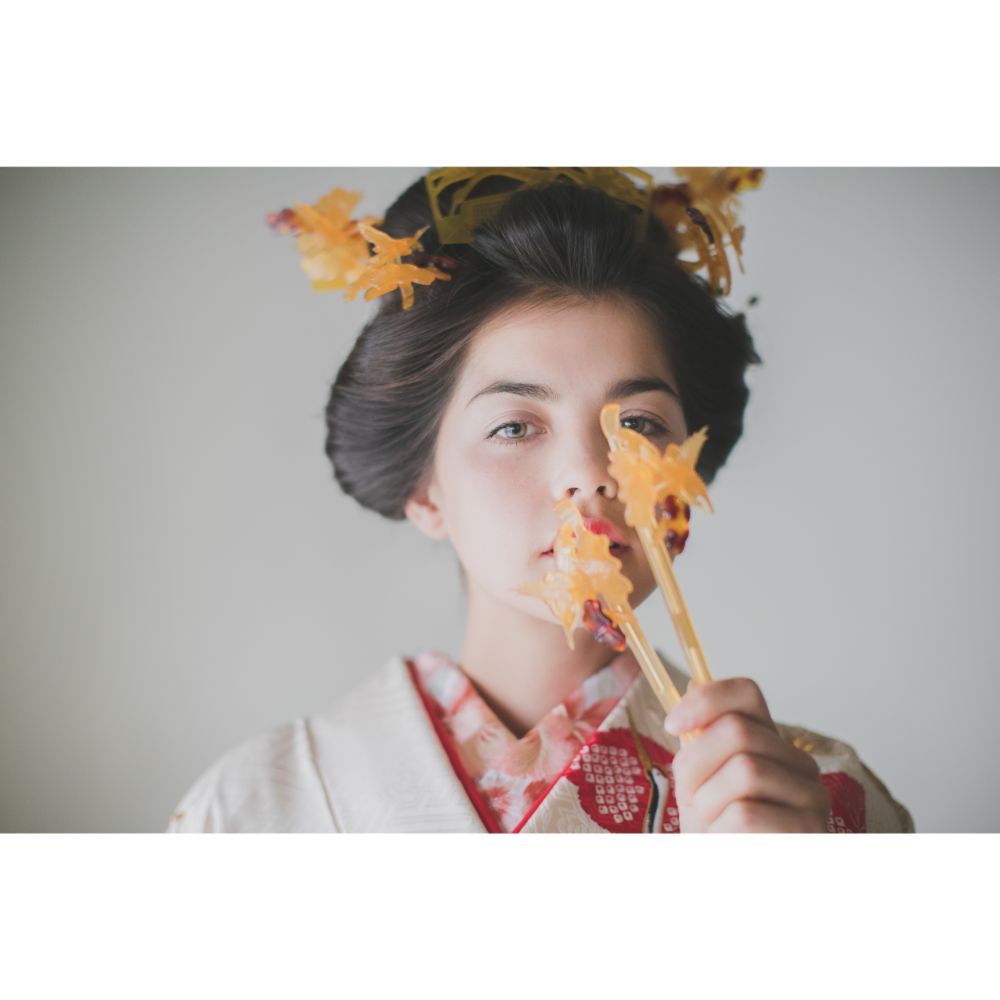 白地疋田古典鶴 【結婚式 和装 引き振袖 レンタル】