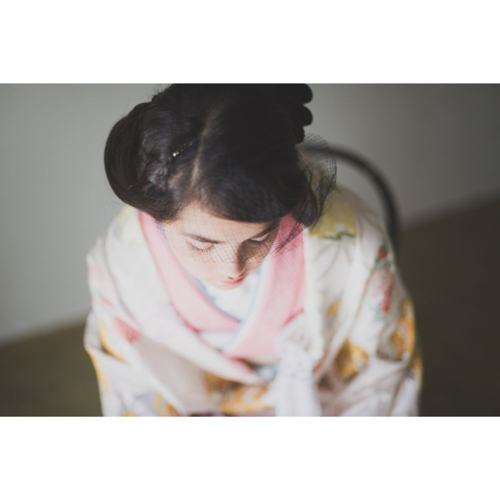 白地七宝花丸紋 【結婚式 和装 色打掛 レンタル】