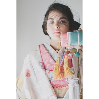 白地七宝花丸紋 【結婚式 和装 色打掛 レンタル】