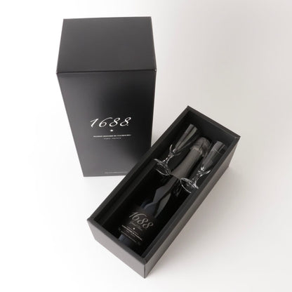 1688 Grand Blanc ペアグラスセット フランス製ノンアルコール・スパークリング 【結婚式 ギフト 引き出物 食器類】