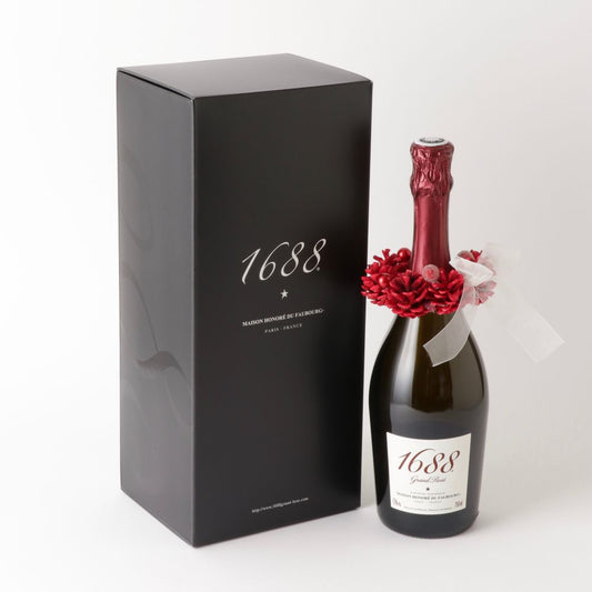 1688 Grand Rosé リースセット フランス製ノンアルコール・スパークリング 【結婚式 ギフト 飲み物】