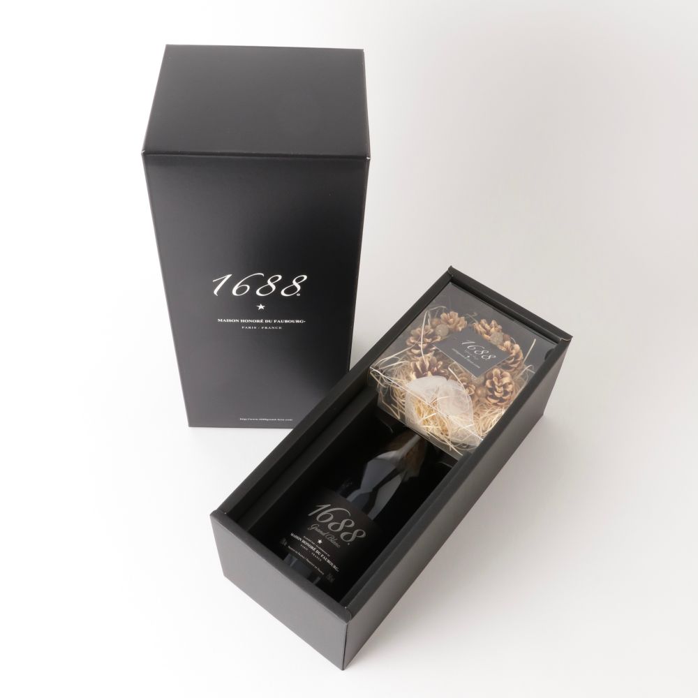 1688 Grand Blanc リースセット フランス製ノンアルコール・スパークリング 【結婚式 ギフト 飲み物】