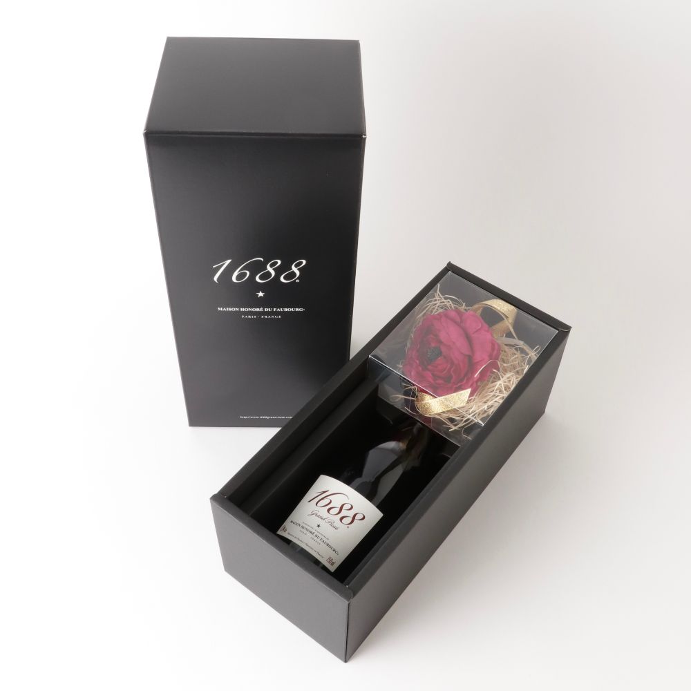 1688 Grand Rosé フラワーセット　フランス製ノンアルコール・スパークリング　【結婚式　ギフト　飲み物】