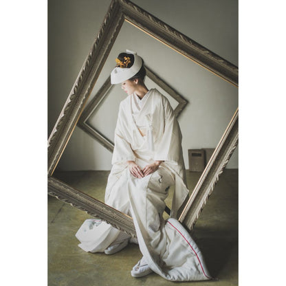 友禅千寿飛翔鶴 【結婚式 和装 白無垢 レンタル】