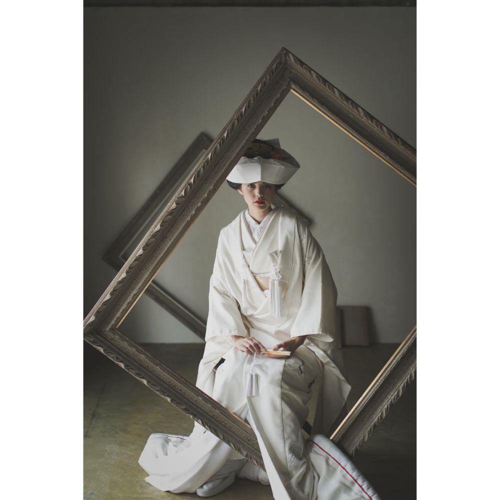 友禅千寿飛翔鶴 【結婚式 和装 白無垢 レンタル】