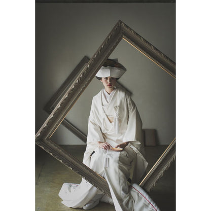 友禅千寿飛翔鶴 【結婚式 和装 白無垢 レンタル】