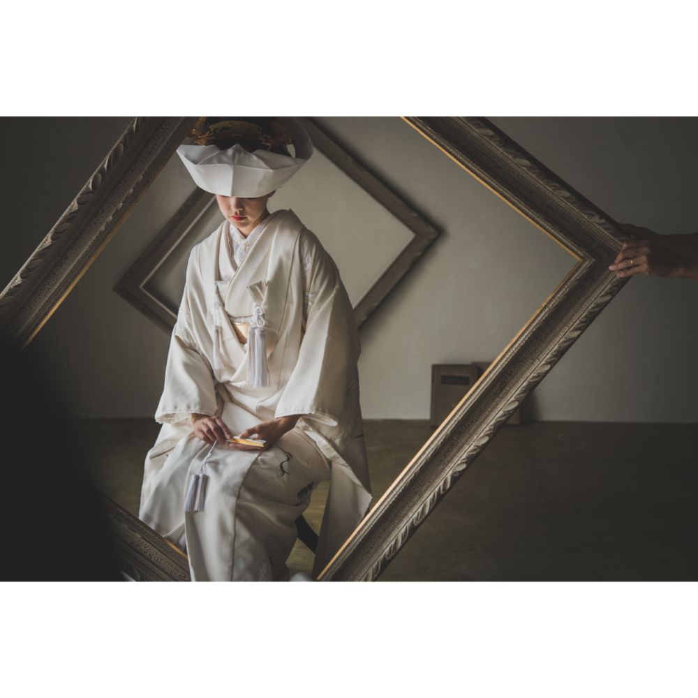 友禅千寿飛翔鶴 【結婚式 和装 白無垢 レンタル】