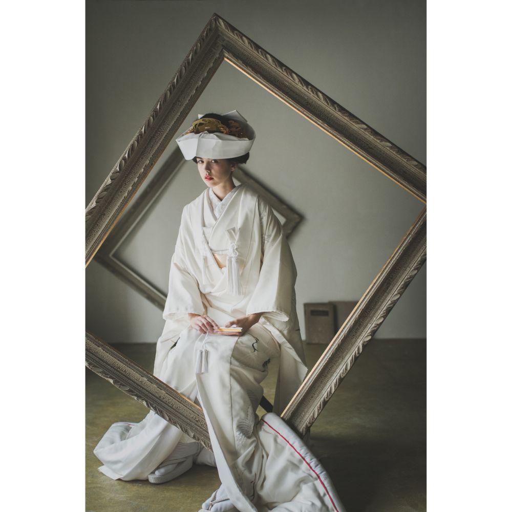 友禅千寿飛翔鶴 【結婚式 和装 白無垢 レンタル】