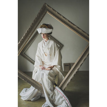 友禅千寿飛翔鶴 【結婚式 和装 白無垢 レンタル】