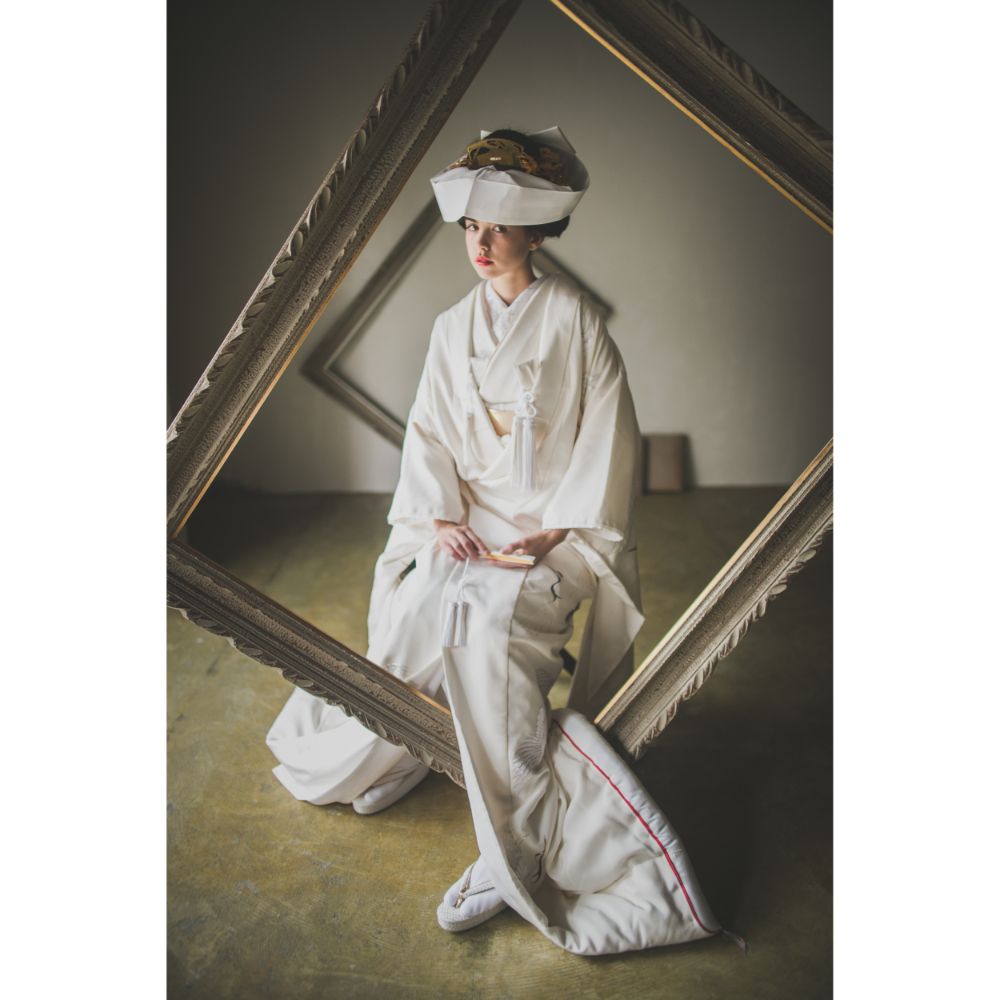 友禅千寿飛翔鶴 【結婚式 和装 白無垢 レンタル】