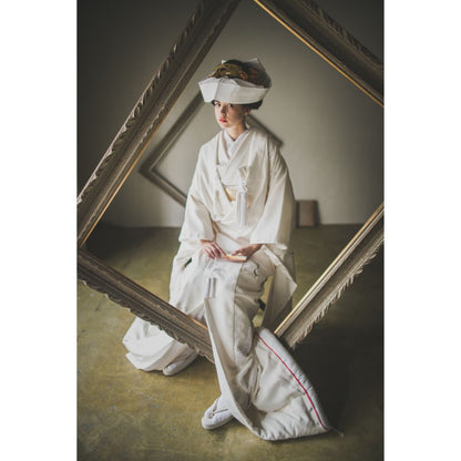 友禅千寿飛翔鶴 【結婚式 和装 白無垢 レンタル】