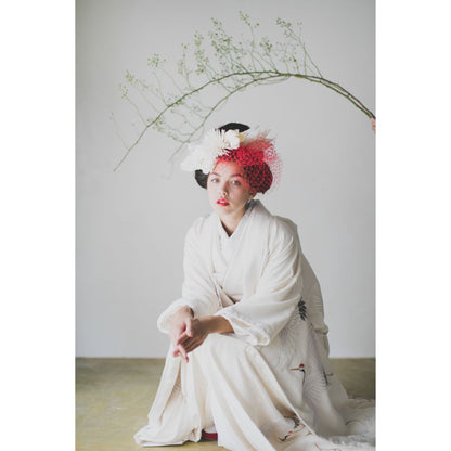 友禅千寿飛翔鶴 【結婚式 和装 白無垢 レンタル】