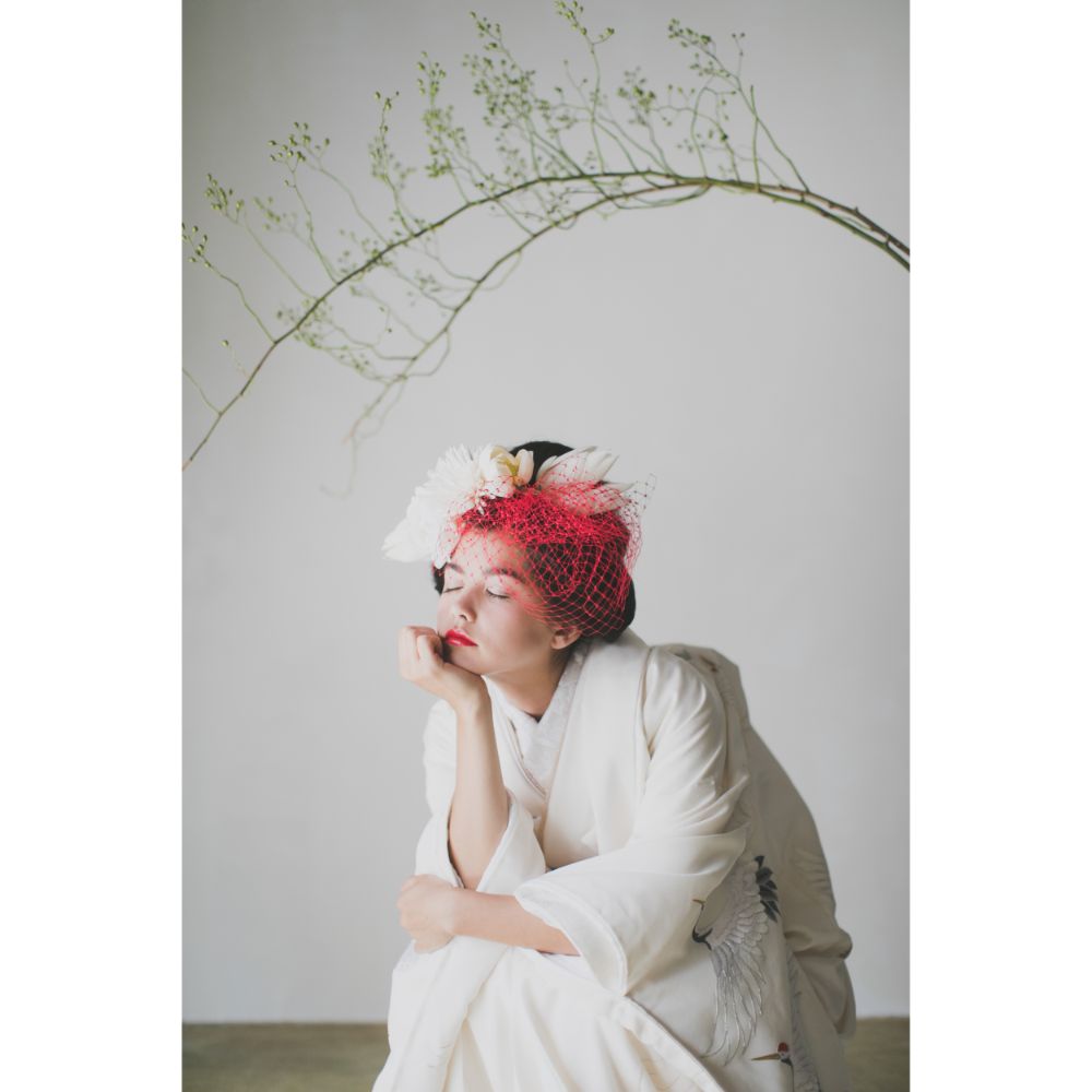 友禅千寿飛翔鶴 【結婚式 和装 白無垢 レンタル】