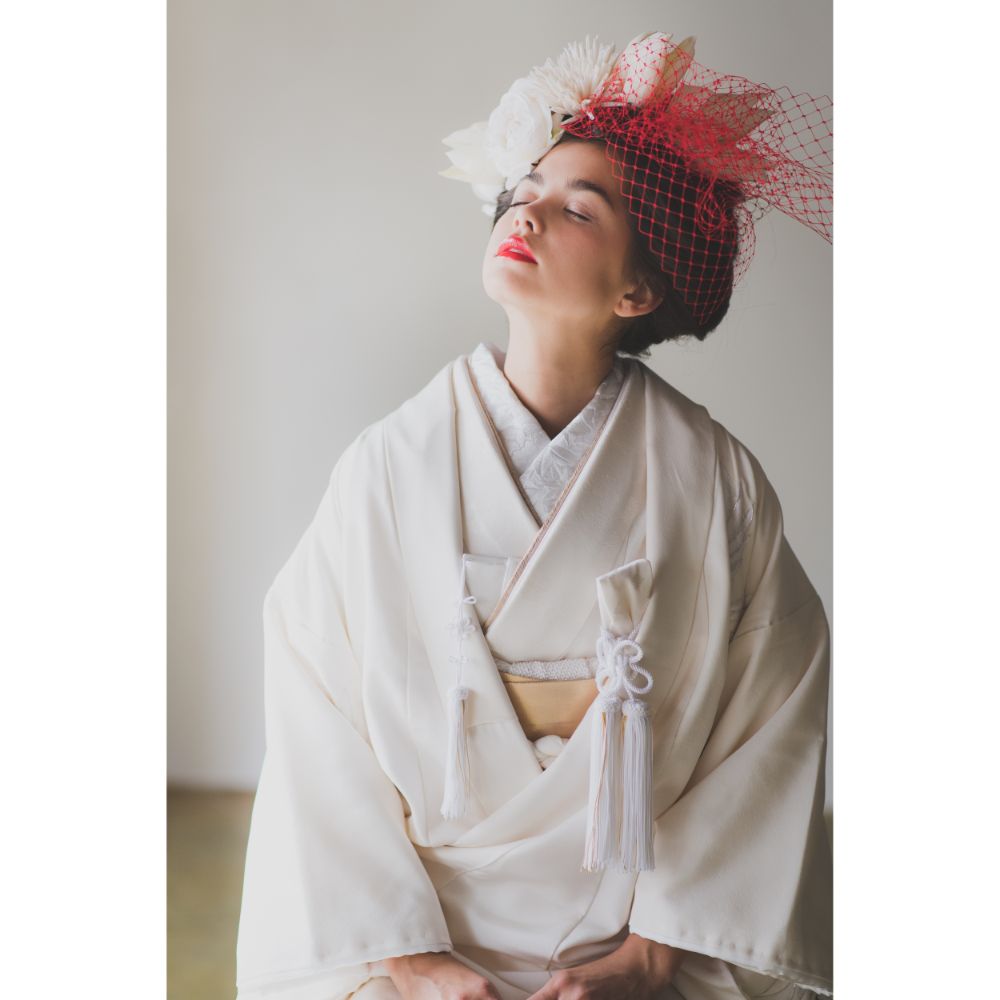 友禅千寿飛翔鶴 【結婚式 和装 白無垢 レンタル】