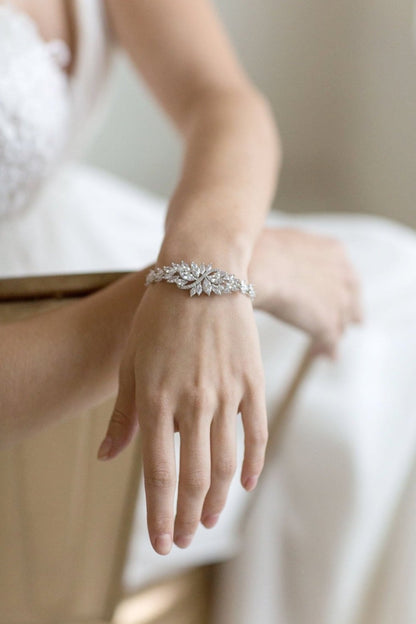 【ブレスレット】ジルコニアブレスレット ≪ZB-01≫ 【結婚式 ブレスレット】