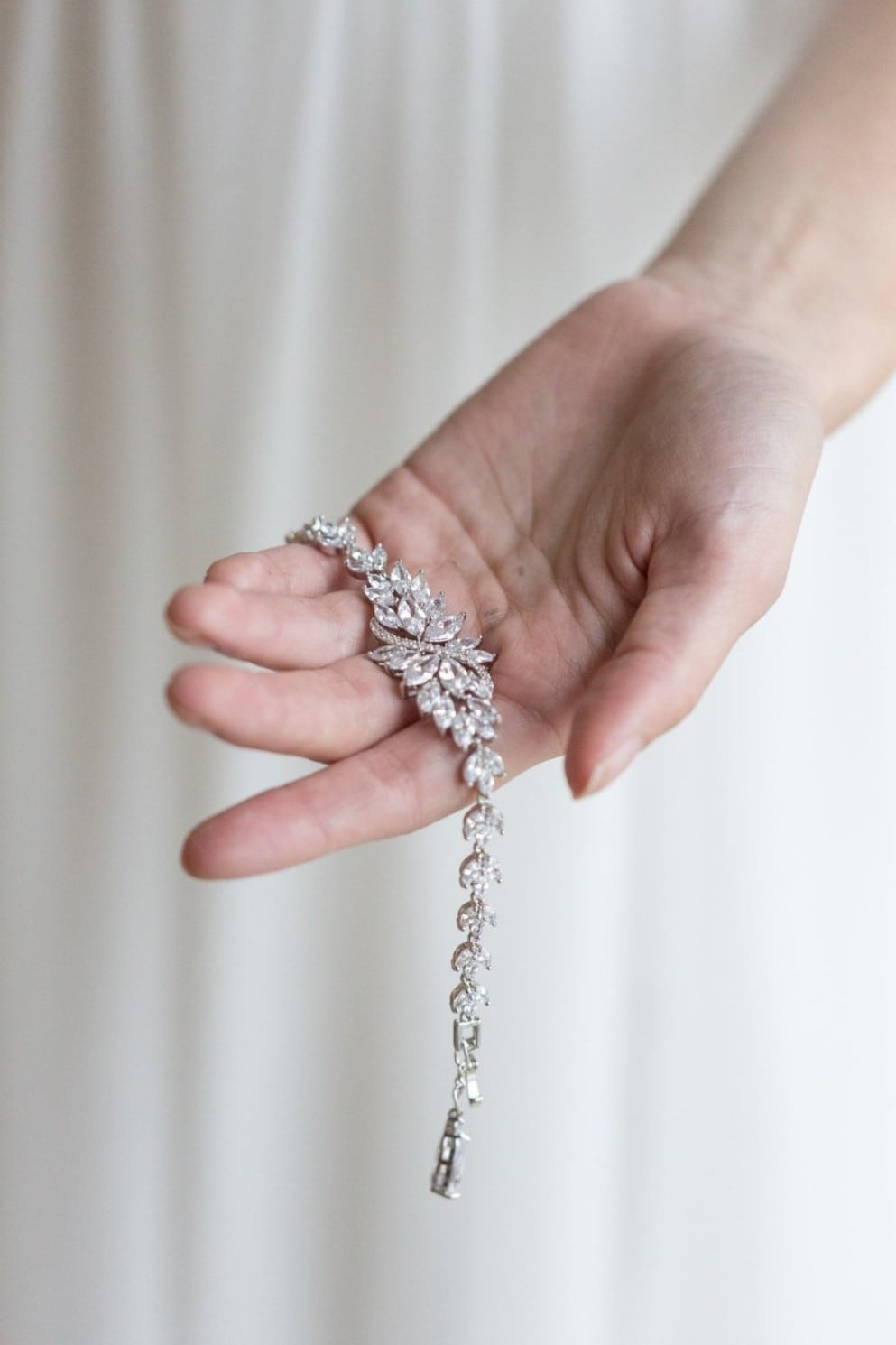 【ブレスレット】ジルコニアブレスレット ≪ZB-01≫ 【結婚式 ブレスレット】