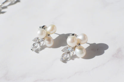 ジルコニアネックレス×ピアスセット ~ブライダルネックレス~ ≪ZNP-10≫ 【結婚式 アクセサリーセット】