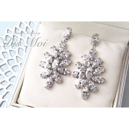 【ピアス・イヤリング】ジルコニアピアス/イヤリング ~ブライダルピアス/ブライダルイヤリング~ ≪ZP-05/ZE-05≫ 【結婚式 ピアス イヤリング】