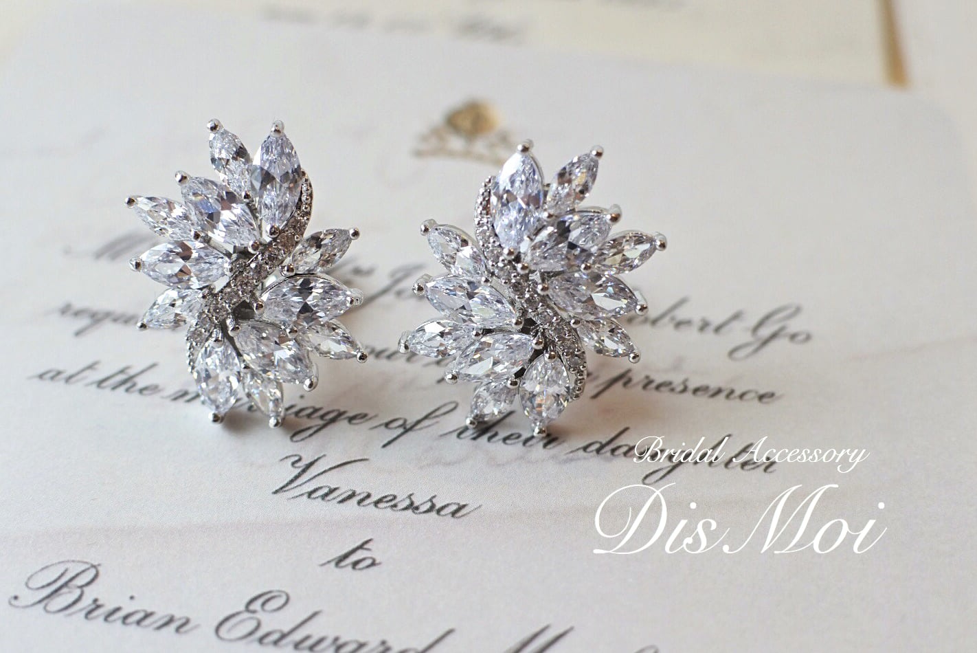 【ピアス・イヤリング】ジルコニアピアス/イヤリング ~ブライダルピアス/ブライダルイヤリング~ ≪ZP-07/ZE-07≫ 【結婚式 ピアス イヤリング】