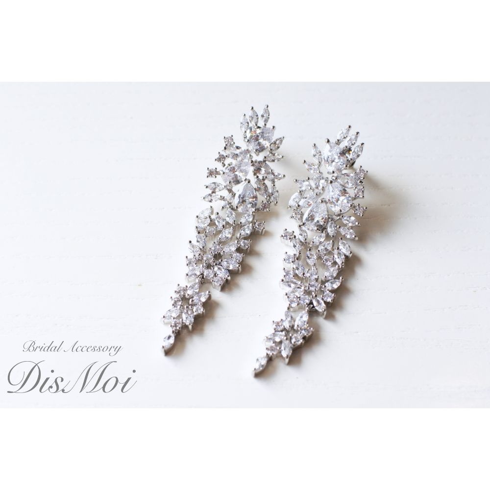【ピアス・イヤリング】ジルコニアピアス/イヤリング ~ブライダルピアス/ブライダルイヤリング~ ≪ZP-15/ZE-15≫ 【結婚式 ピアス イヤリング】