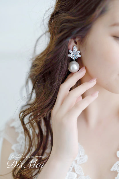 ジルコニアピアス/イヤリング ~ブライダルピアス/ブライダルイヤリング~ ≪ZP-32/ZE-32≫ 【結婚式 ピアス イヤリング】