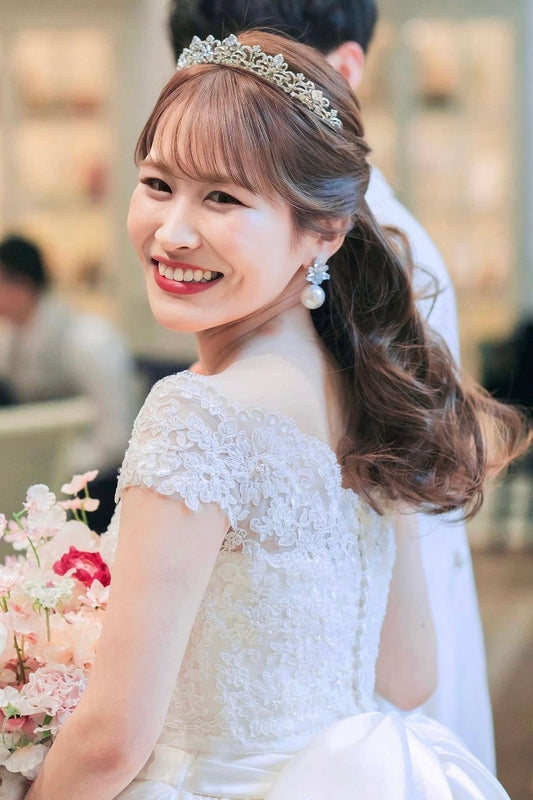 ジルコニアピアス/イヤリング ~ブライダルピアス/ブライダルイヤリング~ ≪ZP-32/ZE-32≫ 【結婚式 ピアス イヤリング】