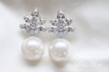 ジルコニアピアス/イヤリング ~ブライダルピアス/ブライダルイヤリング~ ≪ZP-32/ZE-32≫ 【結婚式 ピアス イヤリング】