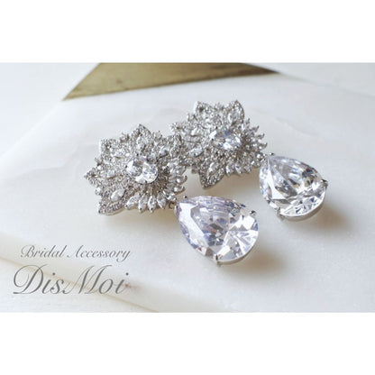 【ピアス・イヤリング】ジルコニアピアス/イヤリング ~ブライダルピアス/ブライダルイヤリング~ ≪ZP-33/ZE-33≫ 【結婚式 ピアス イヤリング】