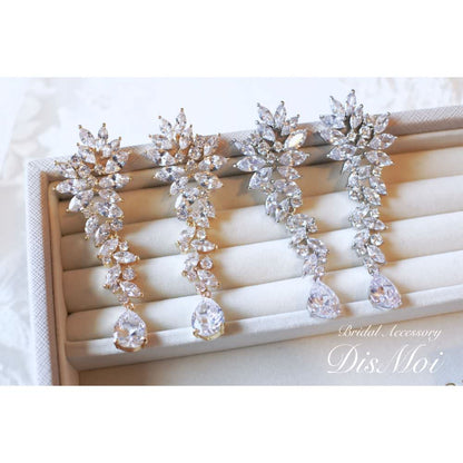 【ピアス・イヤリング】ジルコニアピアス/イヤリング ~ブライダルピアス/ブライダルイヤリング~ ≪ZP-36/ZE-36≫ 【結婚式 ピアス イヤリング】