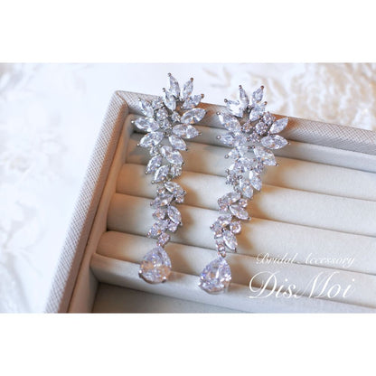 【ピアス・イヤリング】ジルコニアピアス/イヤリング ~ブライダルピアス/ブライダルイヤリング~ ≪ZP-36/ZE-36≫ 【結婚式 ピアス イヤリング】