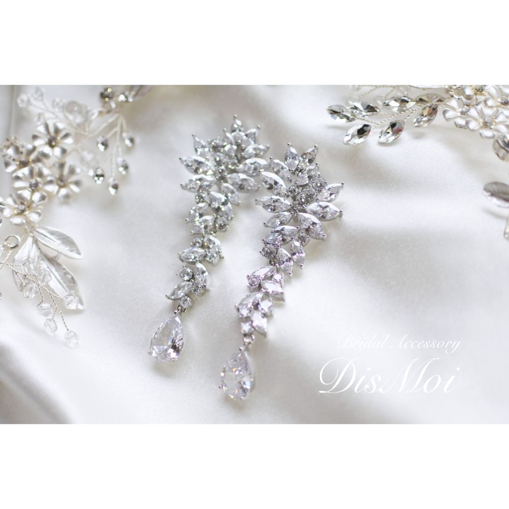 【ピアス・イヤリング】ジルコニアピアス/イヤリング ~ブライダルピアス/ブライダルイヤリング~ ≪ZP-36/ZE-36≫ 【結婚式 ピアス イヤリング】