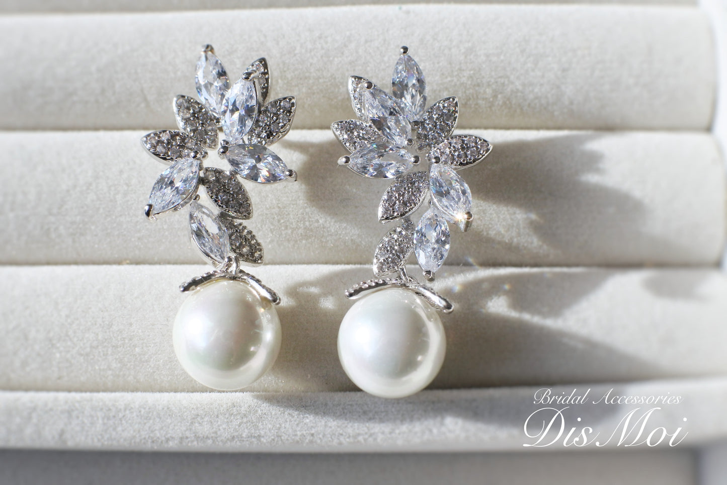 【ピアス・イヤリング】ジルコニアピアス/イヤリング silver ≪ZP-45/ZE-45≫ 【結婚式 ピアス イヤリング】