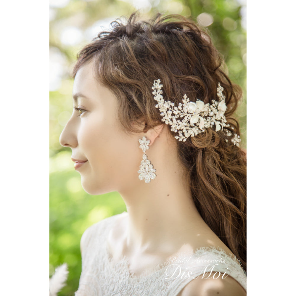 【ピアス・イヤリング】ジルコニアピアス/イヤリング≪ZP-48/ZE-48≫ 【結婚式　ピアス　イヤリング】