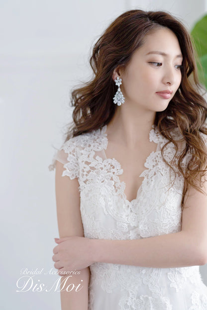 【ピアス・イヤリング】ジルコニアピアス/イヤリング≪ZP-48/ZE-48≫ 【結婚式 ピアス イヤリング】