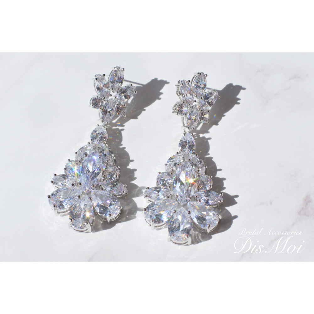 【ピアス・イヤリング】ジルコニアピアス/イヤリング≪ZP-48/ZE-48≫ 【結婚式 ピアス イヤリング】